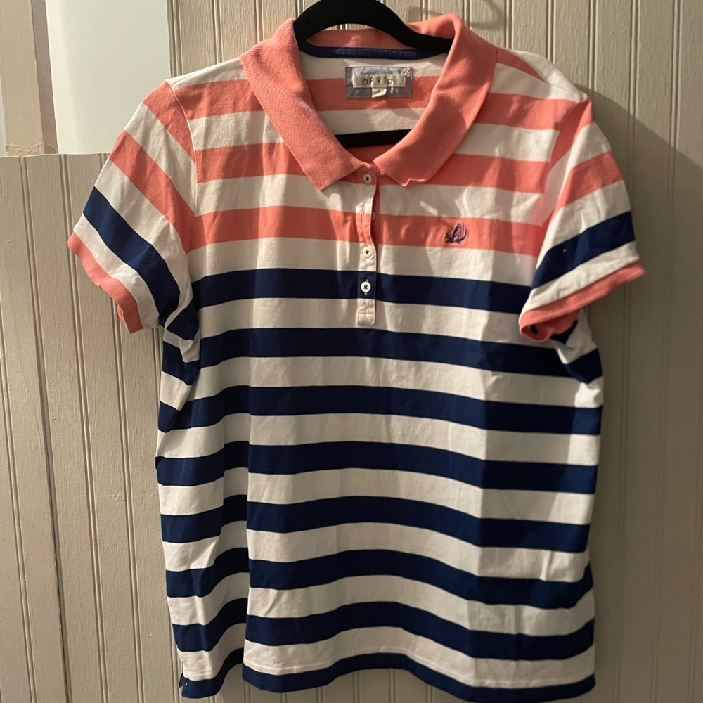 Orvis stripped shirt